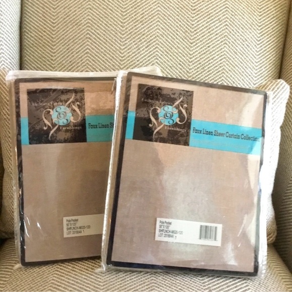 Exclusive Fabrics Other - Exclusive Fabrics Faux Linen Sheer Curtain Collection